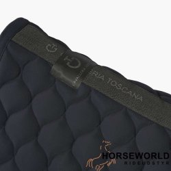 CT Circular Quilted Dressur Underlag - Navy