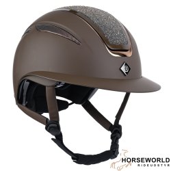 Imperial Riding Olania Deluxe Ridehjelm m. Bredt Visor - Brun