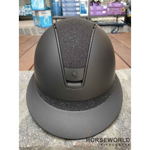 Samshield 2.0 Miss Shield Ridehjelm Shadowmatt Crystal Fabric - Sort/Sort/Matt Black