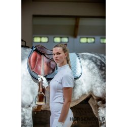 Equipage Tessa SS Crystal Showshirt Junior - Hvid/Slv