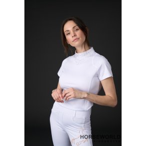 Equipage Tessa SS Crystal Showshirt - Hvid/Slv