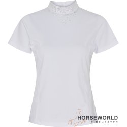 Equipage Tessa SS Crystal Showshirt - Hvid/Slv