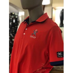 Brunswick Mens Tec Pique Polo - Red Hibiscus