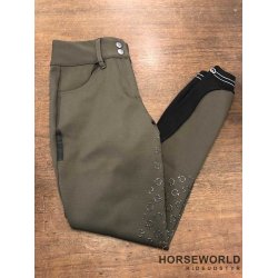 CT Piping Logo Full Grip Ridebukser - Armygrn