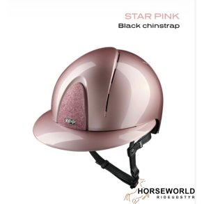 Kep Italia Smart Nova Metal Polish Pink Star, Polo Visor, Sort Strap - Pink/Sort