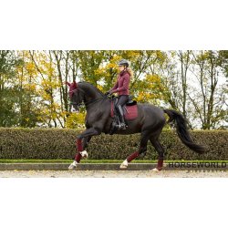 LeMieux Crystal Suede Dressur Underlag - Burgundy