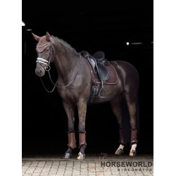 LeMieux Crystal Suede Dressur Underlag - Brun