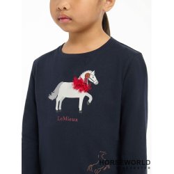 Lemieux Mini Jessie m. Hest L/S Bluse - Navy