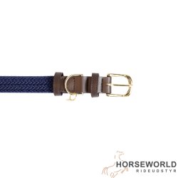 Kentucky Plaited Nylon Hundehalsbnd - Navy