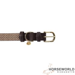 Kentucky Plaited Nylon Hundehalsbnd - Beige