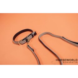 Kentucky Plaited Nylon Hundehalsbnd - Beige