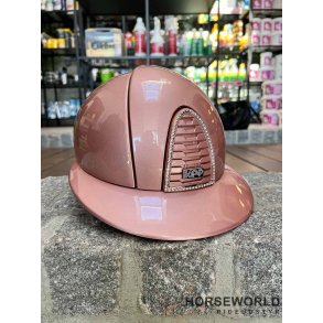 Kep Italia Cromo 2.0 Ridehjelm Polo Visor Diamond Crystal - Pink/Goldrose/Crystal Logo