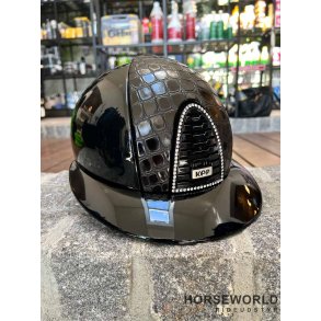 Kep Italia Cromo 2.0 Ridehjelm Polo Visor Polish Cocco Style Crystal - Sort/Sort 