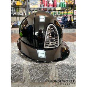 Kep Italia Cromo 2.0 Ridehjelm Polo Visor Polish Crystal - Sort/Slv