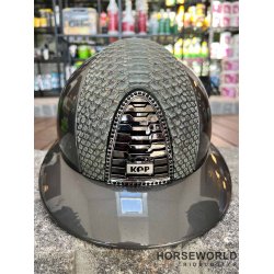 Kep Italia Cromo 2.0 Ridehjelm Polo Visor Polish Python Laminated Crystal - Gr/Slv