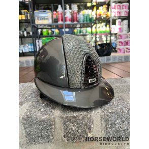 Kep Italia Cromo 2.0 Ridehjelm Polo Visor Polish Python Laminated Crystal - Gr/Slv