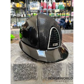 Kep Italia Cromo 2.0 Ridehjelm Polo Visor Shine Insert Glitter - Sort/Slv