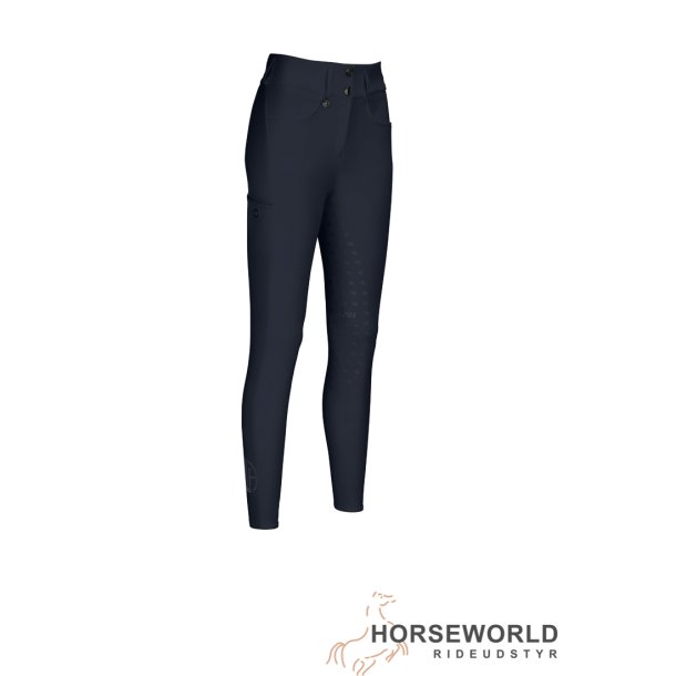 Pikeur Amia Midwaist Full Grip Ridebukser - Navy