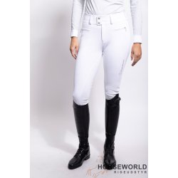 Samshield Clara High Waist Ridebukser Full Grip - Hvid